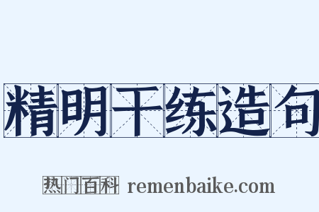 精明干练造句是什么意思的图片